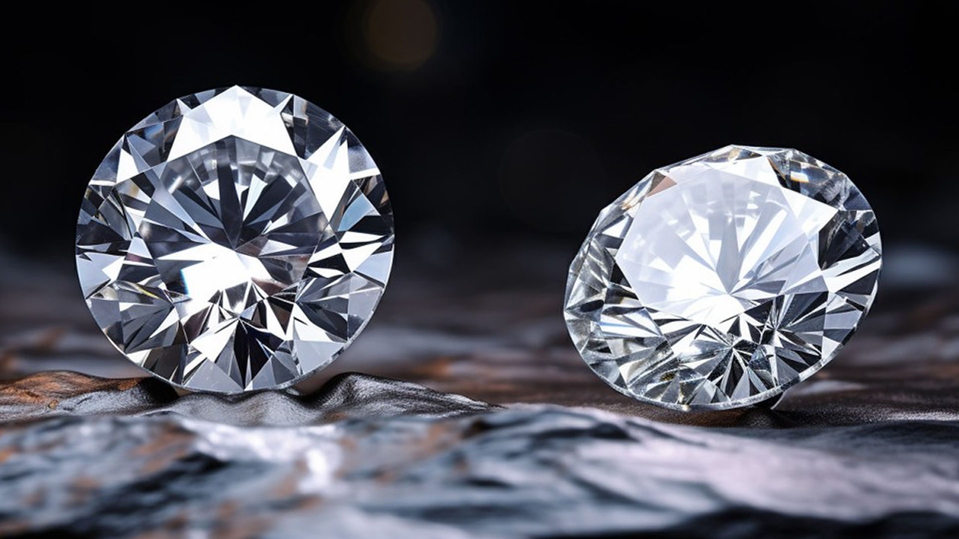 Loose round brilliant diamonds